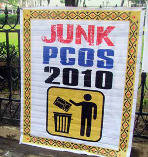 Junk Smartmatic PCOS tarpaulin